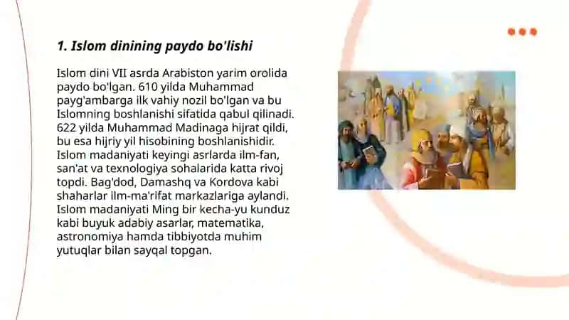 Islom madaniyatining tarkib topishi va rivojlanishi 3