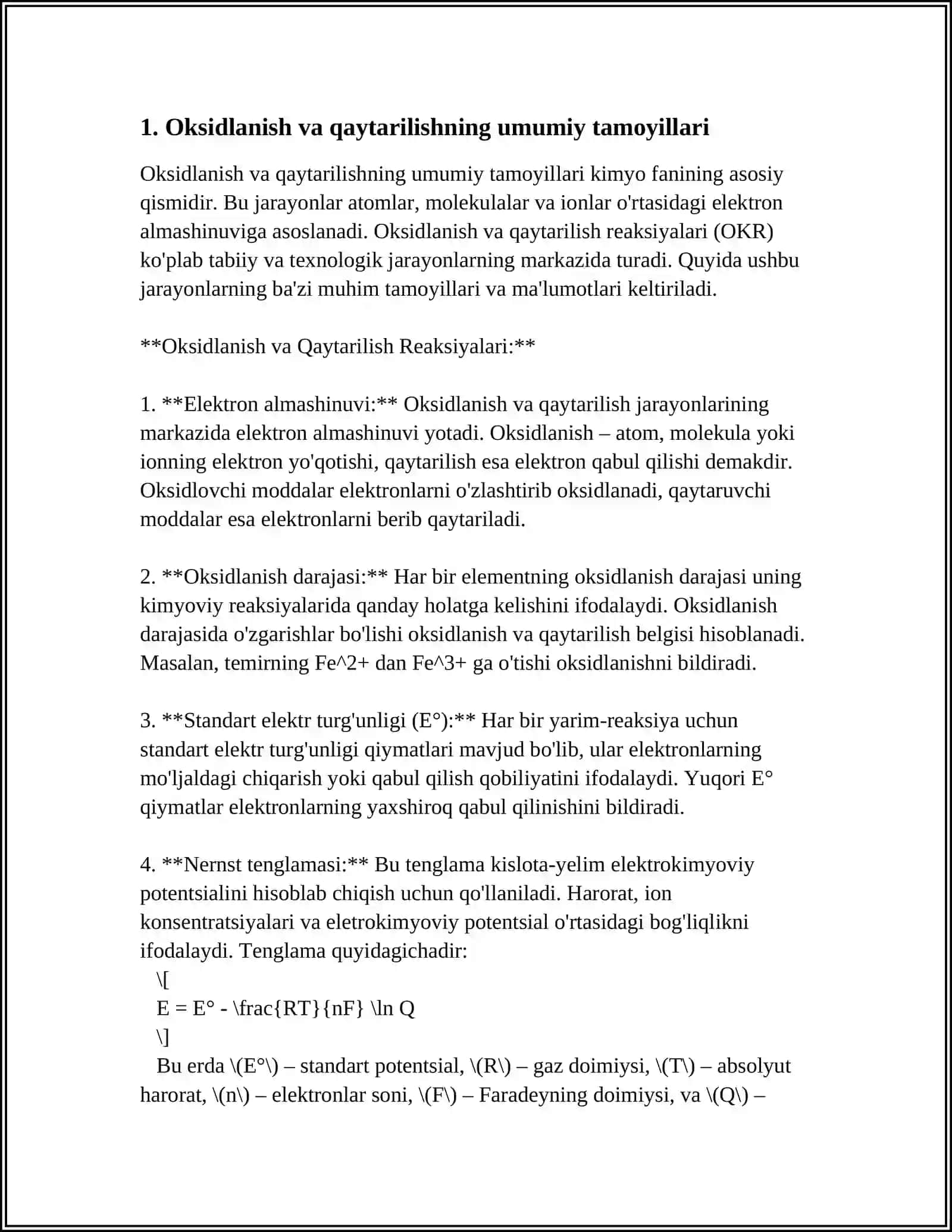 OKSIDLANISH QAYTARILISH REAKSIYALARI 3