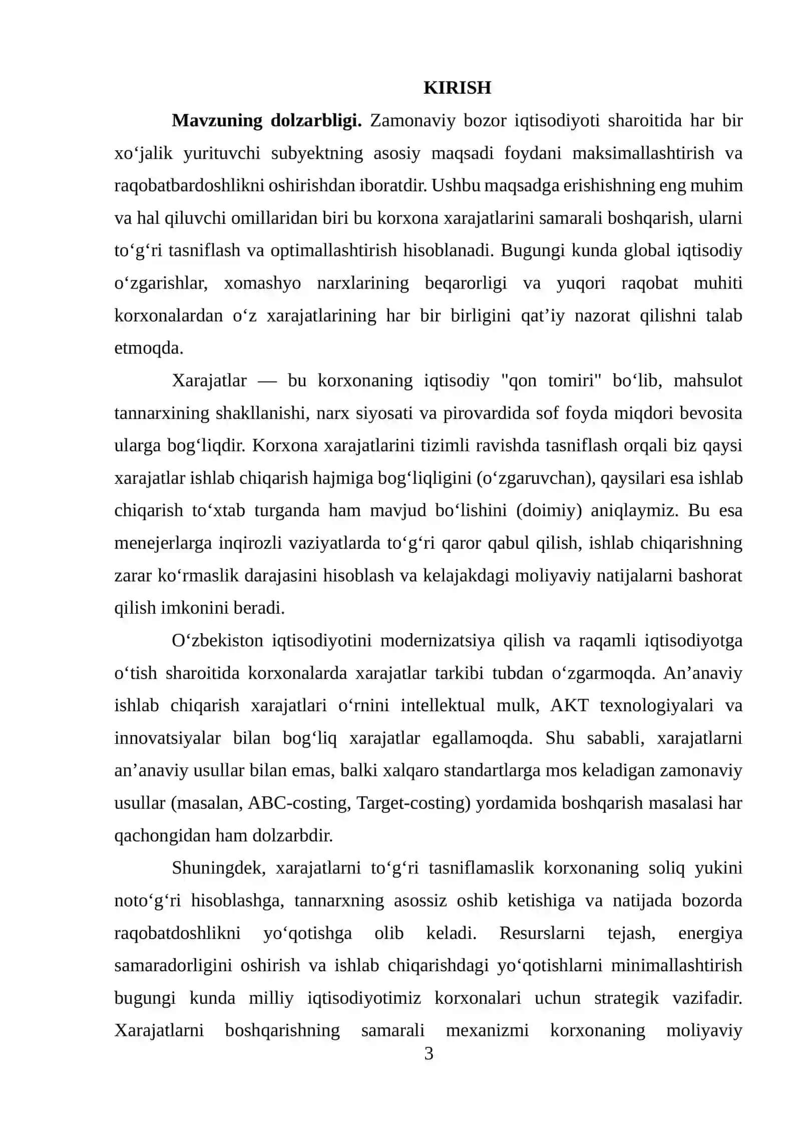 KORXONA XARAJATLARINI OPTIMALLASHTIRISH VA IQTISODIY SAMARADORLIKNI OSHIRISH YO‘LLARI 3