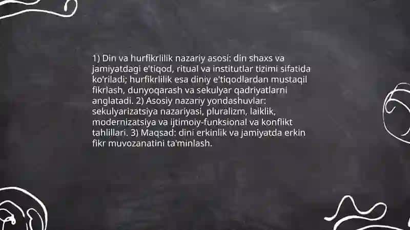Din va hurfikrlilik 3