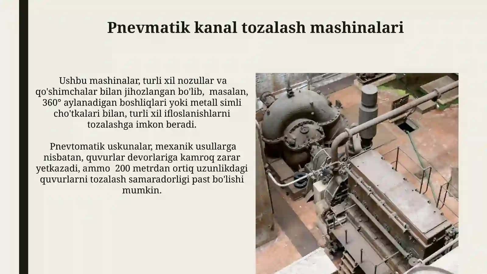 Kanallarni tozalash mashinalari turlari va mashinalarning klassifikatsiyasi 3
