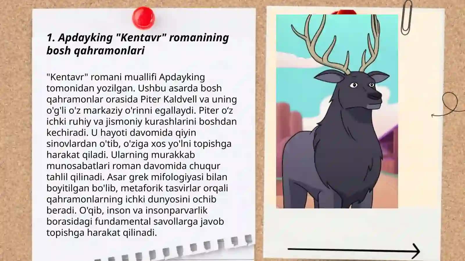 Apdayking "Kentavr" Romanida mifologik obrazlar talqini 3