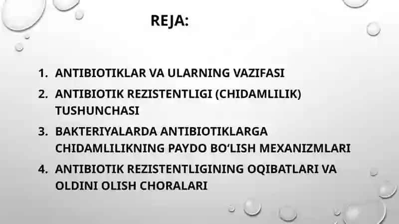 Bakteriyalarning antibiotiklarga chidamli shakllarini paydo bo‘lish mexanizmlari 3