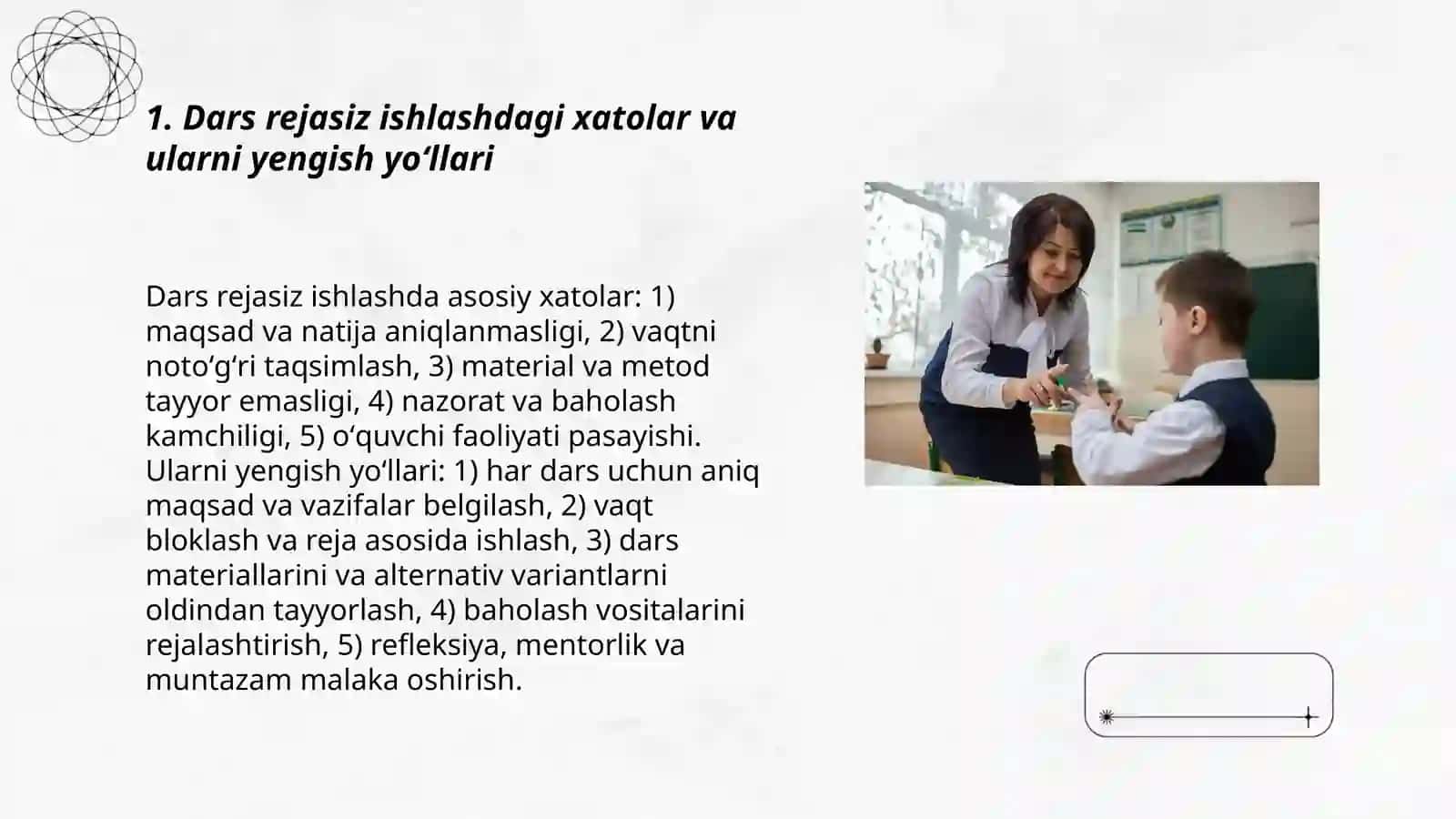 Yosh pedagoglar faoliyatida yoʻl qoʻyiladigan xatolar va ularni yengish yoʻllari 3