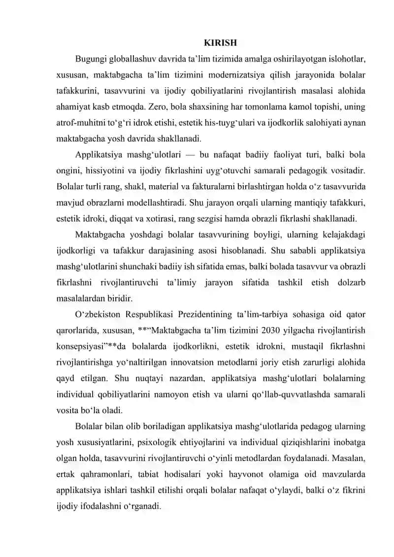 Applikatsiya mashgʻulotlarida bolalar tasavvurini boyitish 3