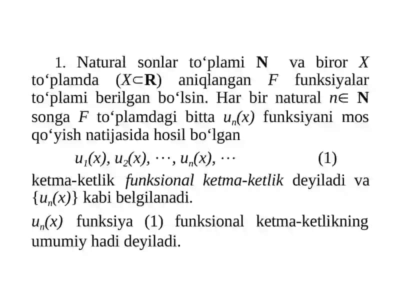 Funksionalketma-ketlikvauninglimiti.Kvantorlarqo'llash 3