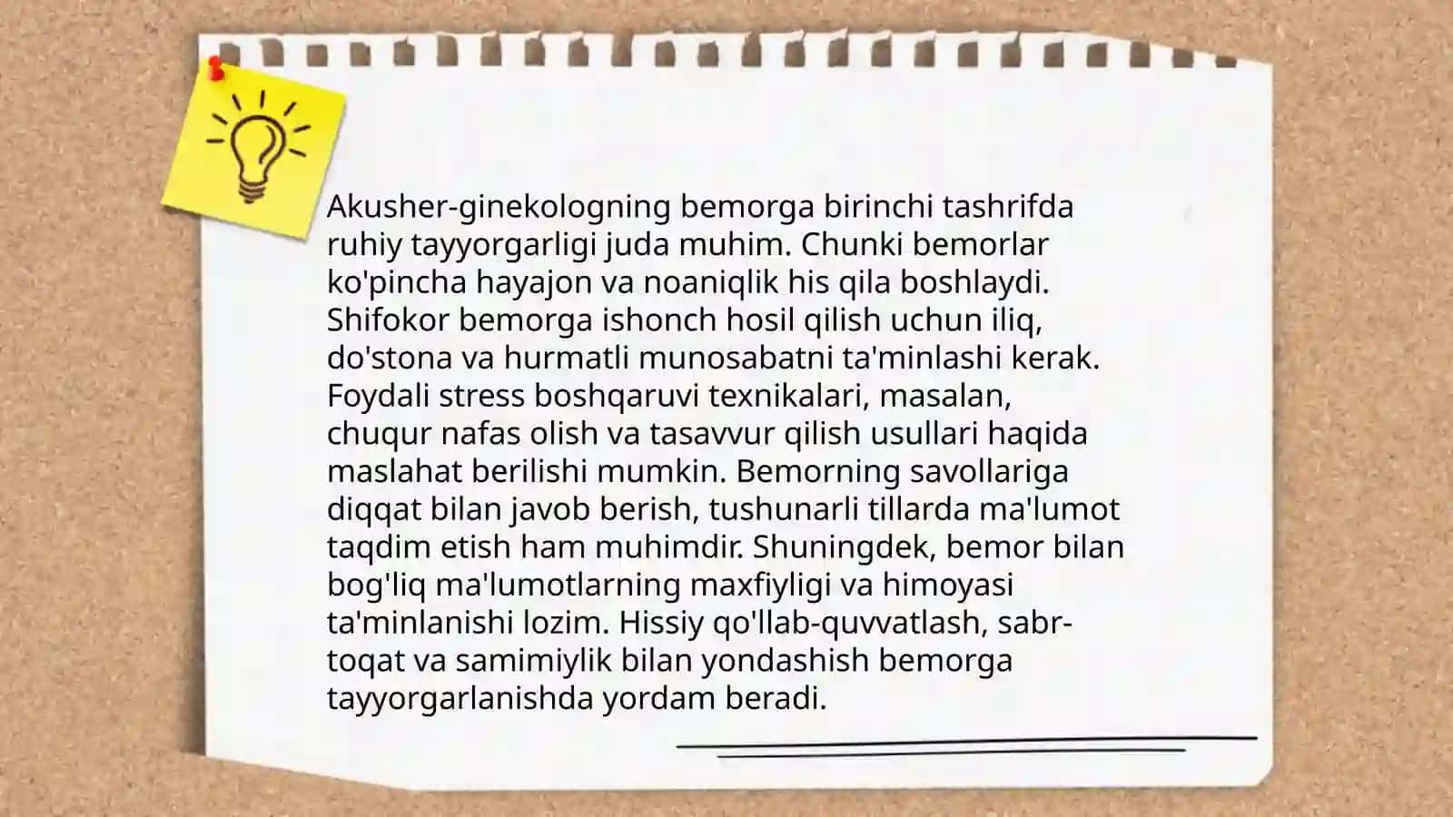 Akusher -- ginokolog bemorlar bilan munosabatda bolish psihalogiyasi 3