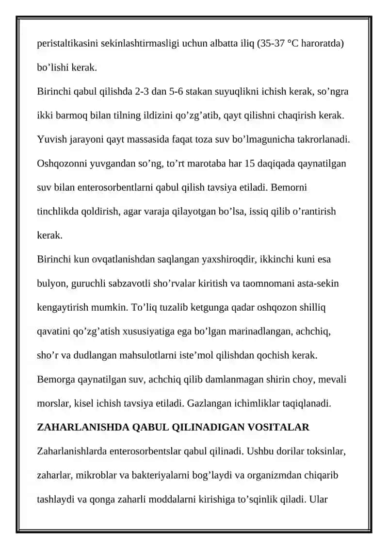 OVQATDAN ZAHARLANISH 3