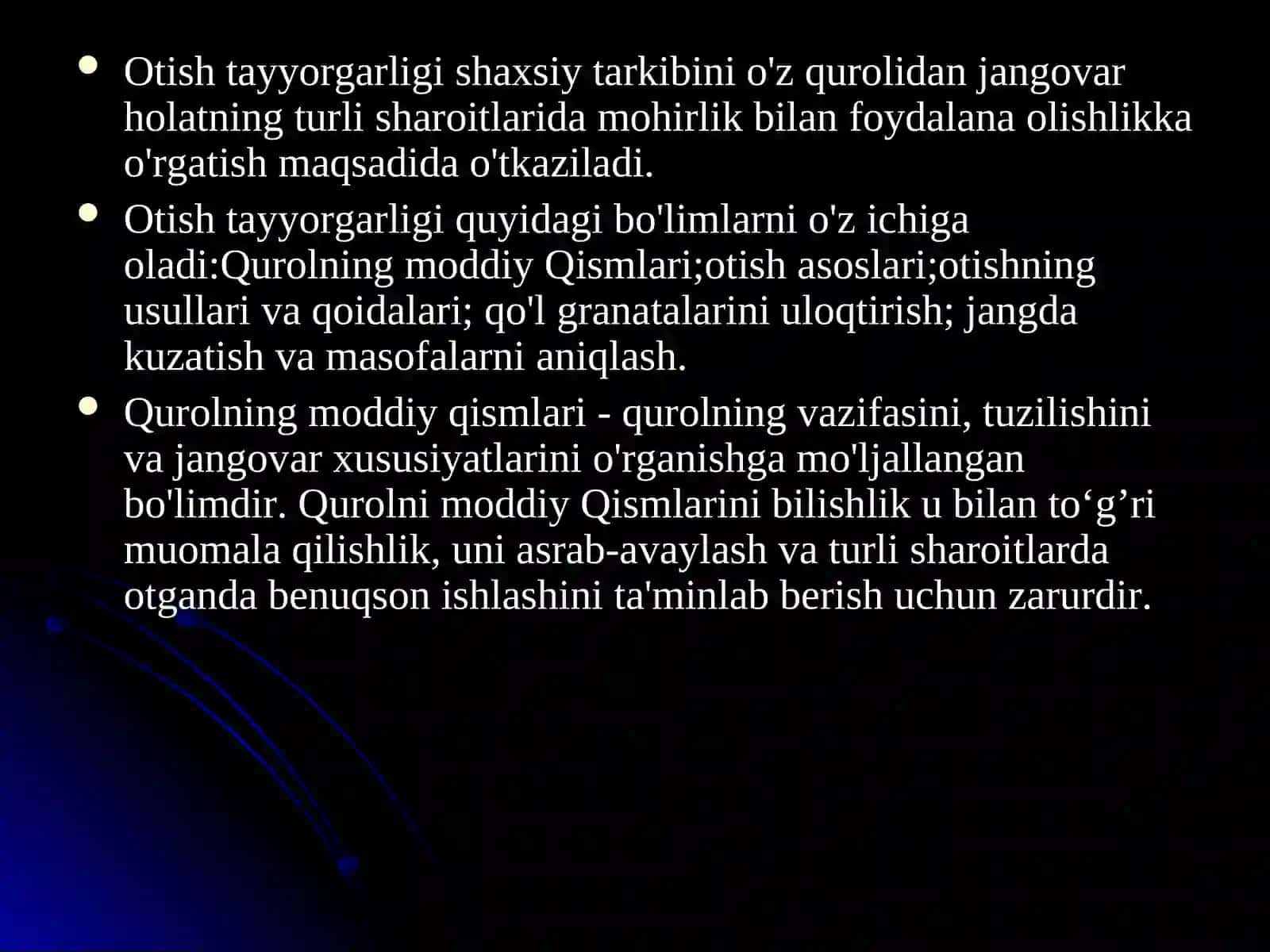 №10 Otish qoidalari asoslari 3