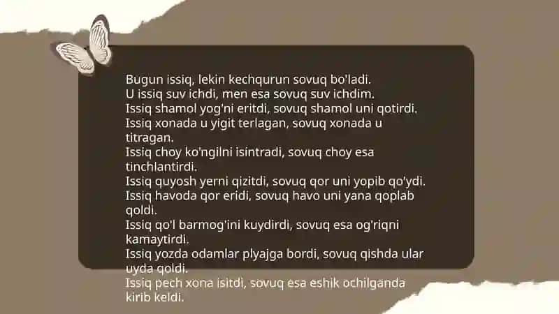 Arnoizmlarni qatnashtirib 10 gap tuzish 3