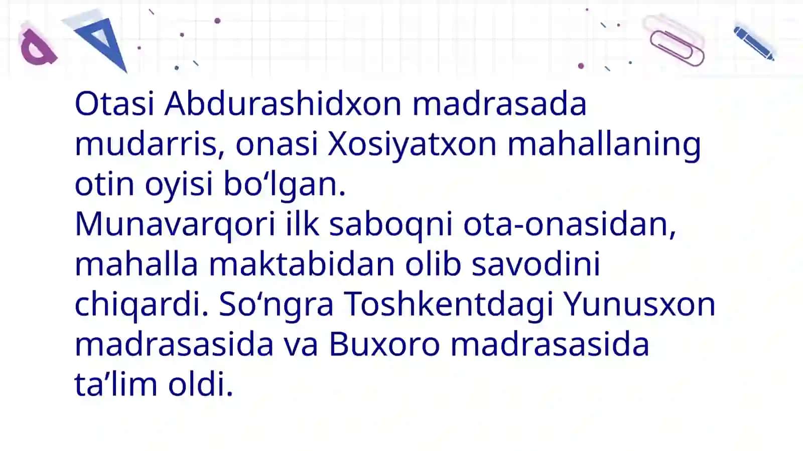 Munavvar qori Abdurashidxonov va uning faoliyati 3
