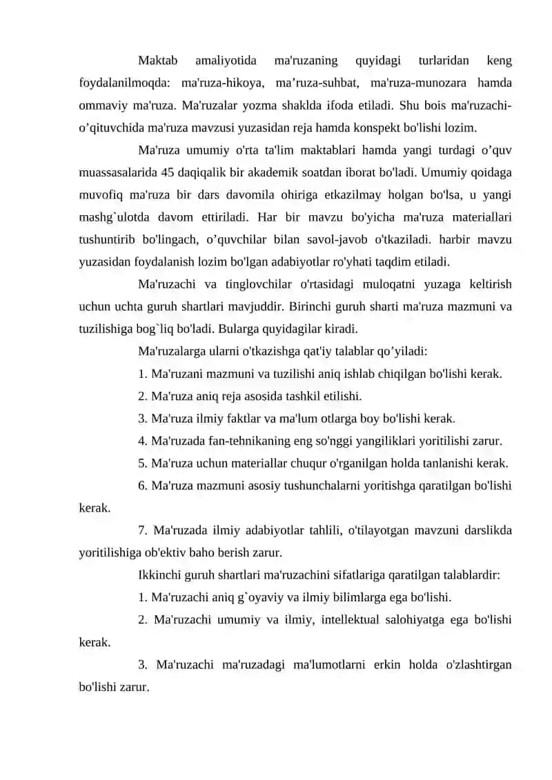 PEDAGOGIK-PSIXOLOGIK FANLARNI O`QITISH SHAKLLARI 3