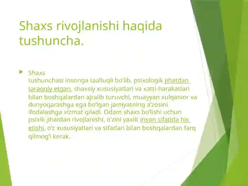 Shaxs rivojlanishining yoshga bog'liq xususiyatlari 3