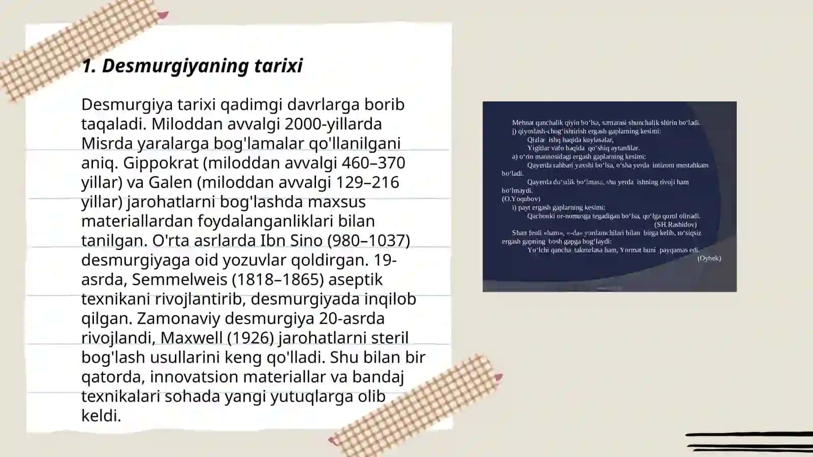 Desmurgiya va turlari. Bog’lov qo’yish usullari. Transport immobilizatsiyasi 3