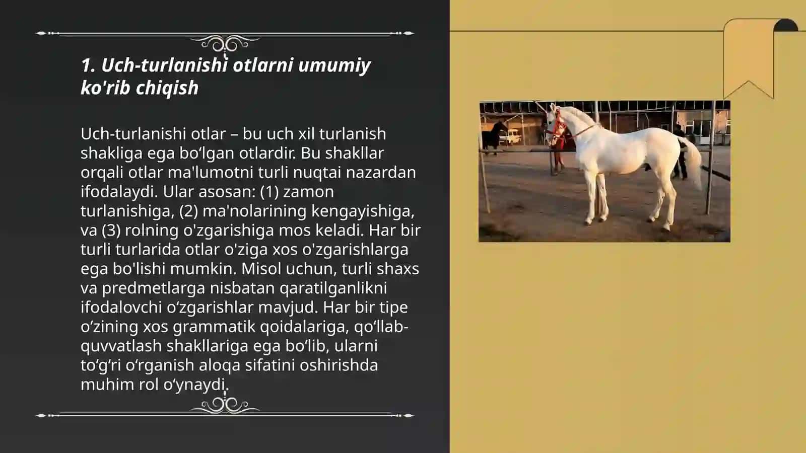 Uch-turlanishi otlarni istesnolari 3