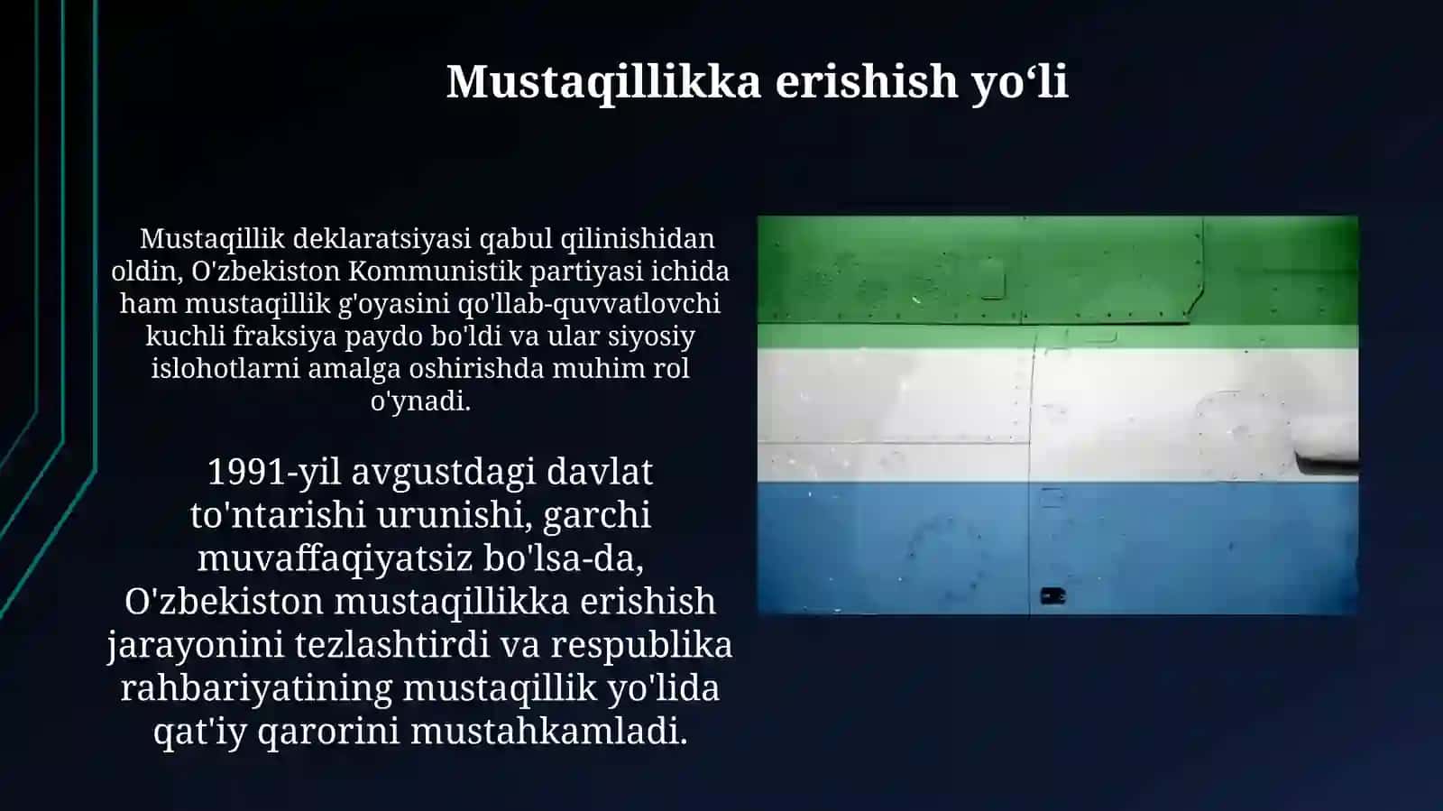 Mustaqil Oʻzbekistonning Erishgan Yutuqlari 3
