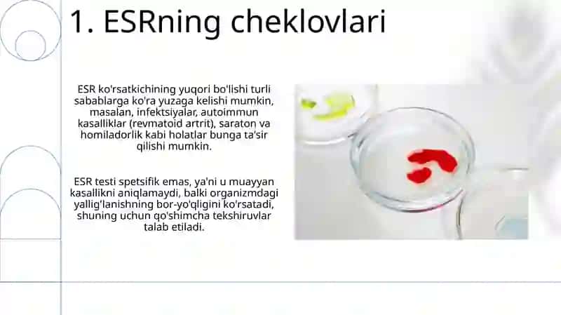 Eritrotsitlarning choʻkish tezligi 3