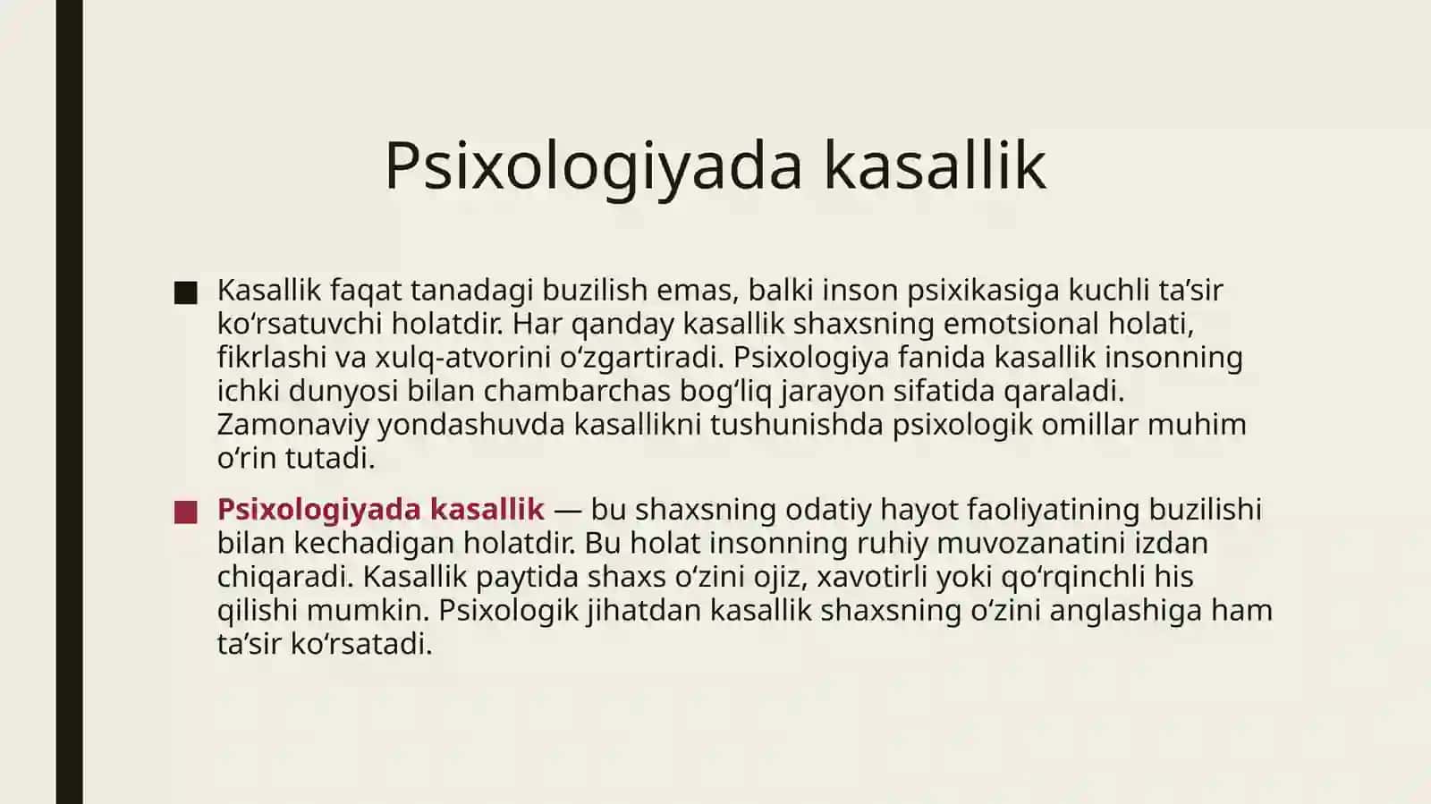 Kasallik, shaxs psixogigiyena va psixoprofilaktika 3