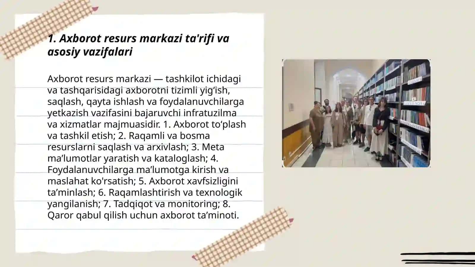 Axborot resurs markazi faoliyati 3