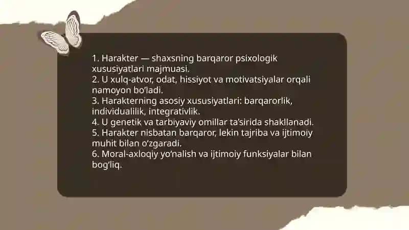 Harakter 3