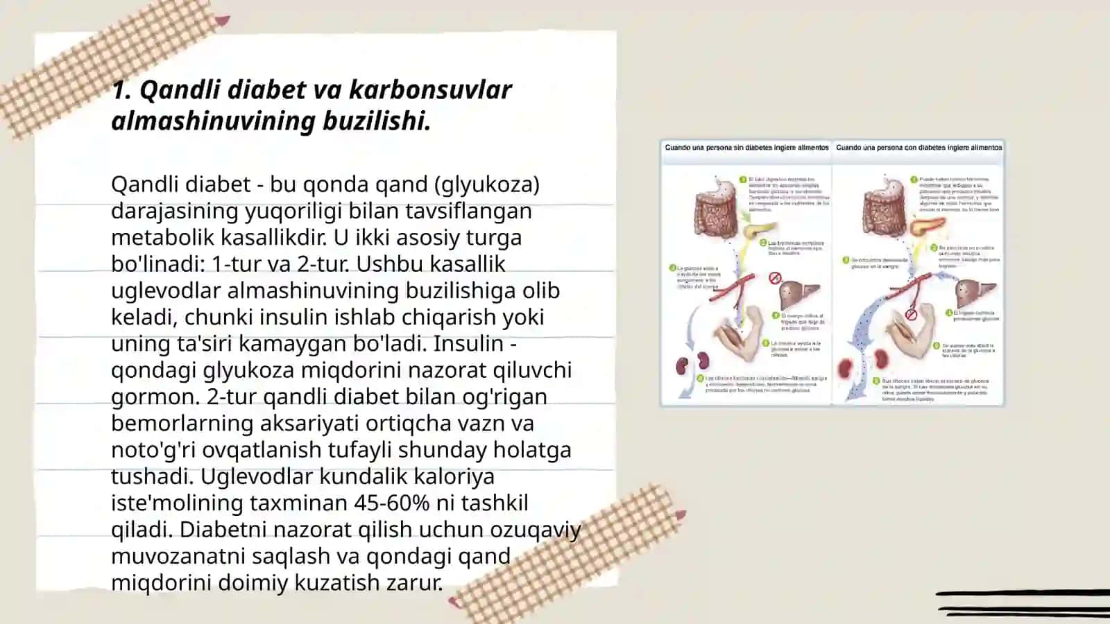 Qandli diabet va karbonsuvlar almashinuvining buzilishi 3