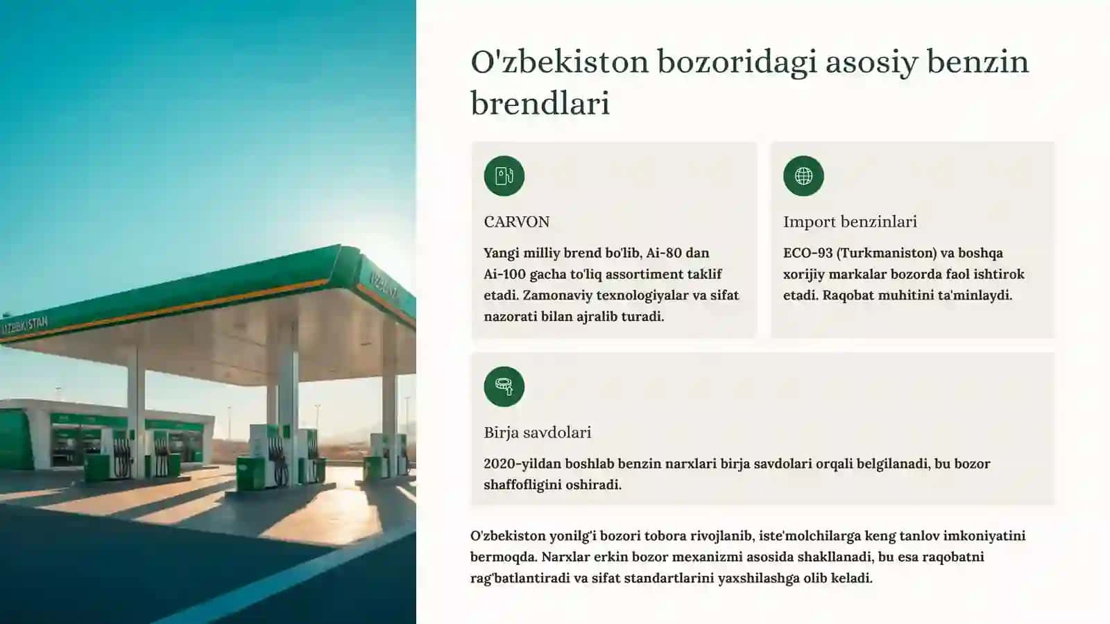 Mahalliy va Xorijiy Benzinlar Markalari va Ularning O'zaro Mos Keluvchanligi 3
