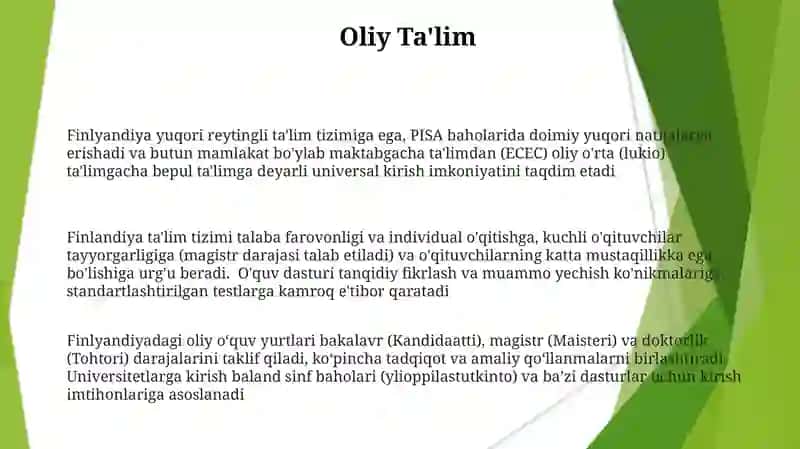 Finlandiya ta'lim tizimi 3