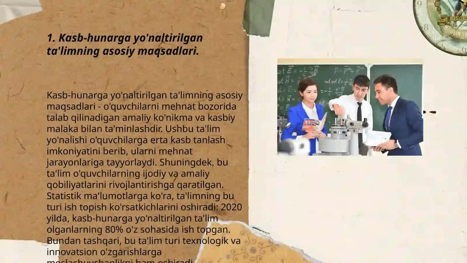 Kasb-hunarga yo'naltirilgan ta'limning asosiy maqsadlari 3