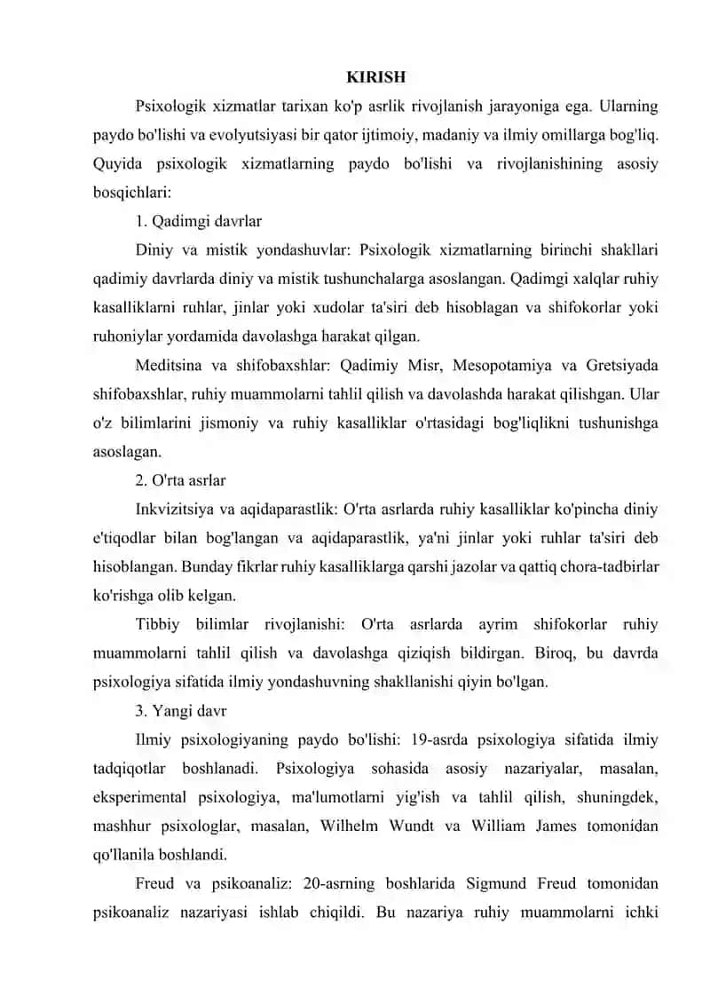 PSIXOLOGIK XIZMATNI TASKKIL ETISHNING  UMUMIY MEZONLARI 3