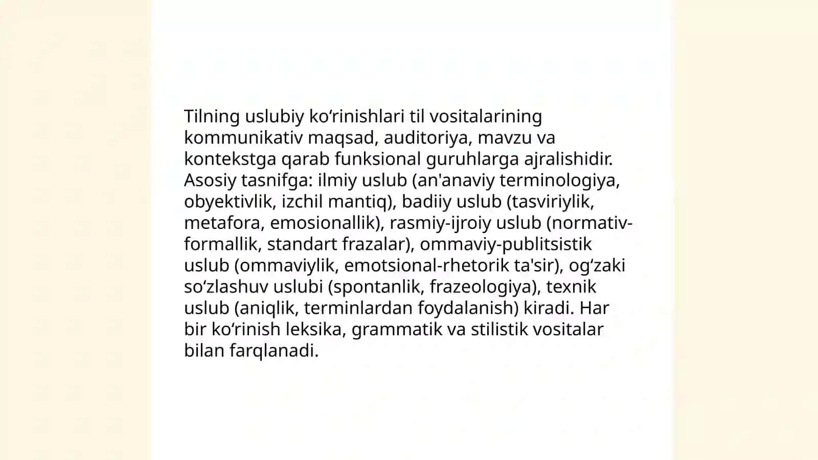 Tilning uslubiy ko‘rinishlari 3
