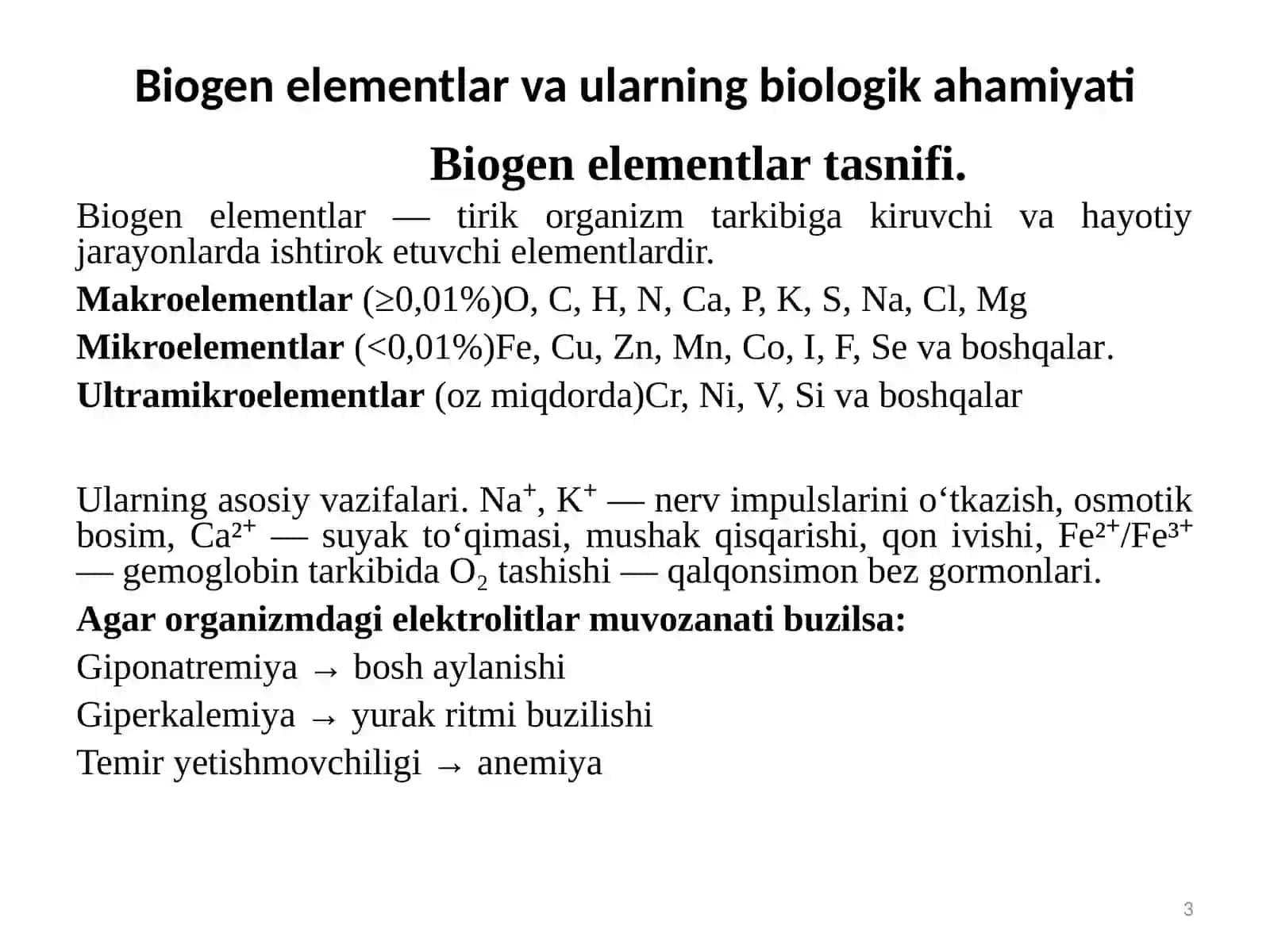 Biogenelementlar, Kompleks birikmalar, Dispers sistemalar, Eritmalar va ularning turlari, Kolloid eritmalar 3