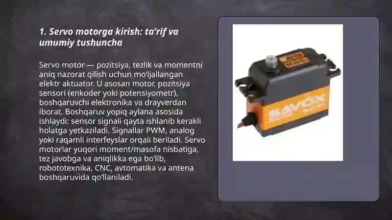 Servo motor bilan tanishuv 3