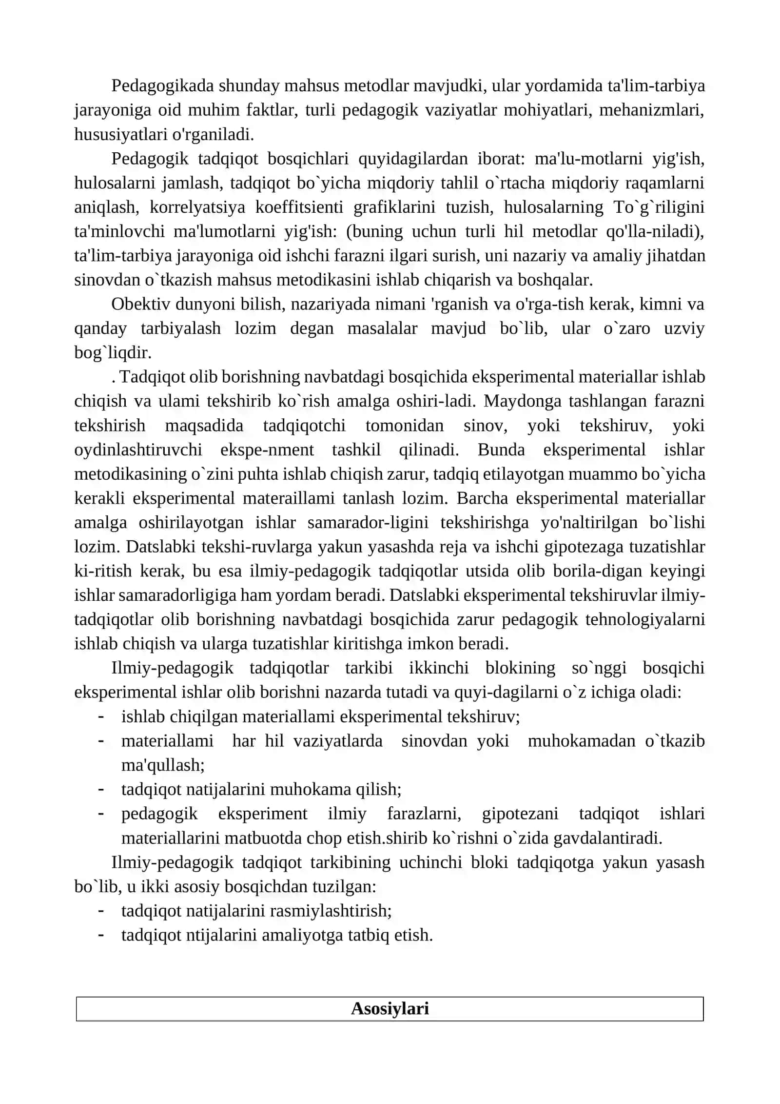 Pedagogika fanining ilmiy tadqiqot metodlari 3