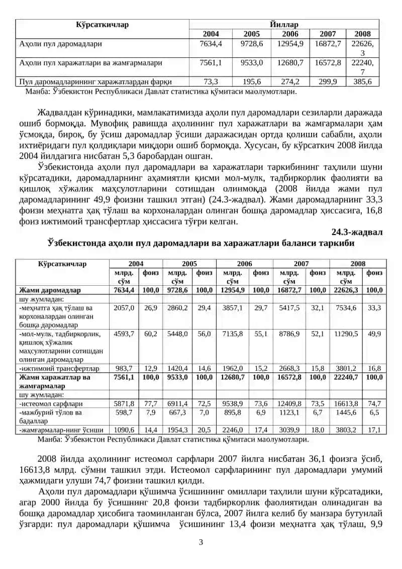 24-БОБ. АҲОЛИ ДАРОМАДЛАРИ ВА ДАВЛАТНИНГ ИЖТИМОИЙ СИЁСАТИ 3