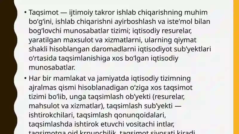 Taqsimotning Mohiyati 3