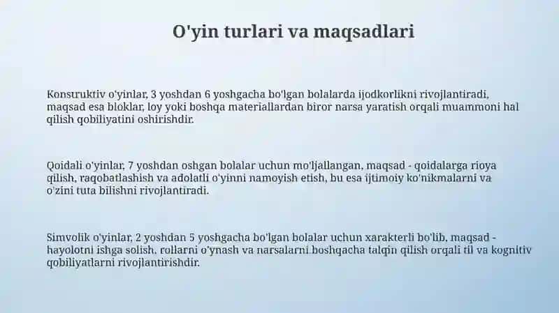 Bolalar oʻyinlarining turkumlari 3