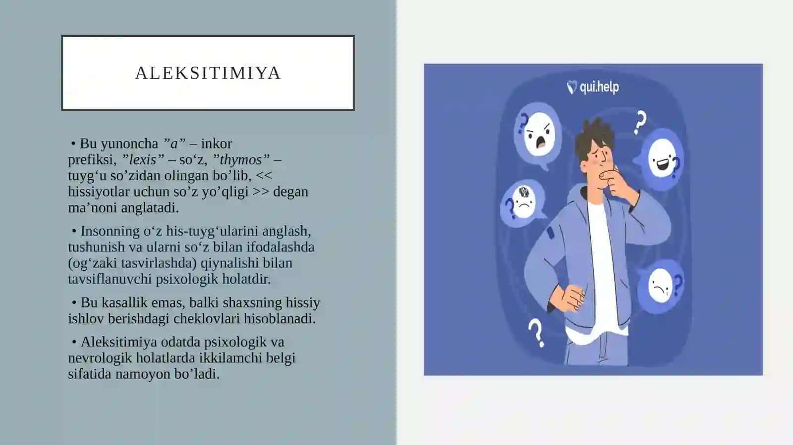 Aleksitimiy belgilari va sabablari 3