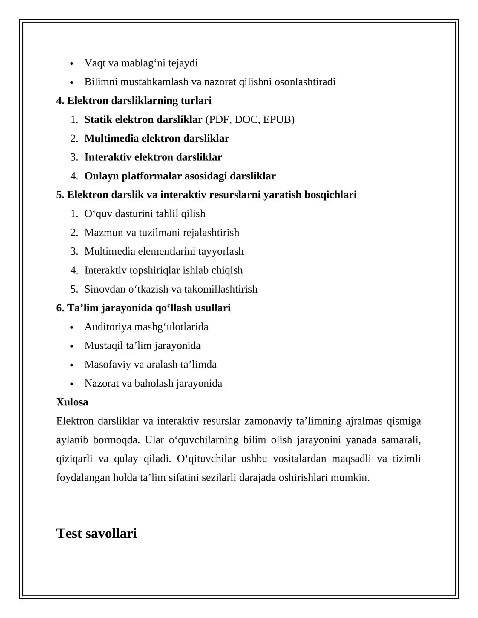 ELEKTRON DARSLIKLAR VA INTERAKTIV RESURSLAR 3