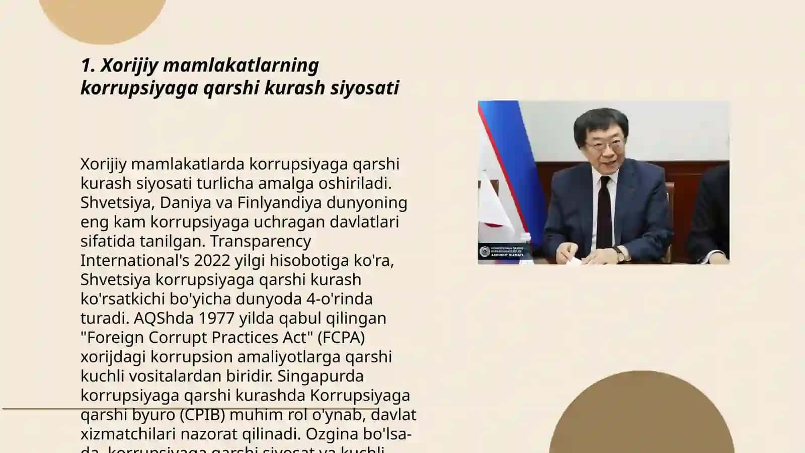 Korrupsiyaga qarshi kurashish sohasida xorijiy davlat tajribasi 3