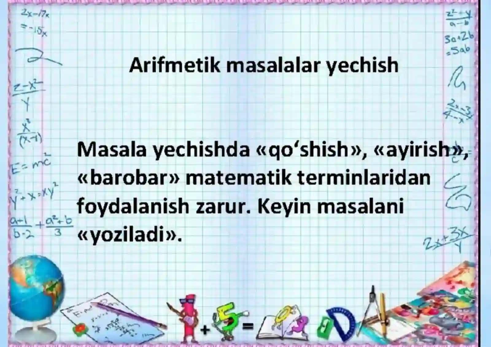 Arifmetik masalalar yechishga o'rgatish metodikasi 3