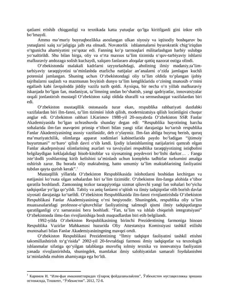 O`zbekiston Respublikasi ta’lim sohasida amalga oshirilgan islohotlar 3