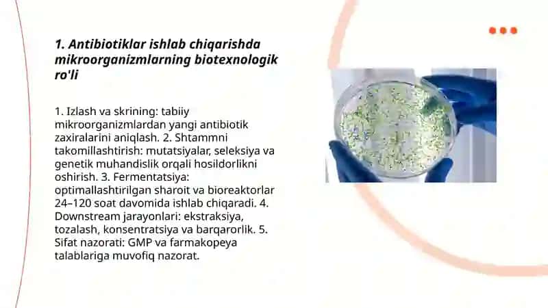 Farmasevtik mikrobiologiyada bio texnologik ro'li 3