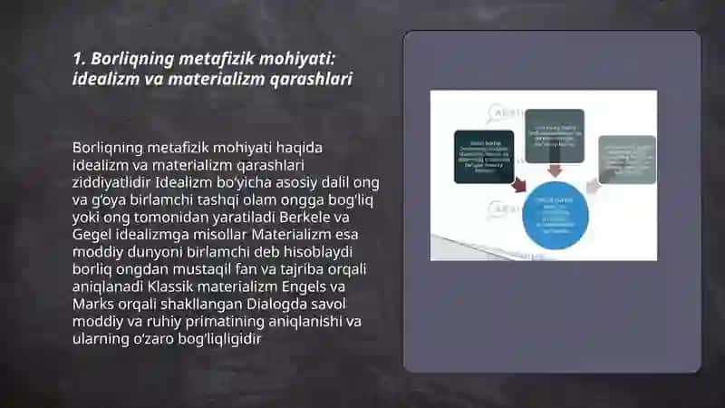 Falsafa va tabiy ilmiy ilmiy fanlarda borliqning mohiyatiga oid konsepsiyalar 3