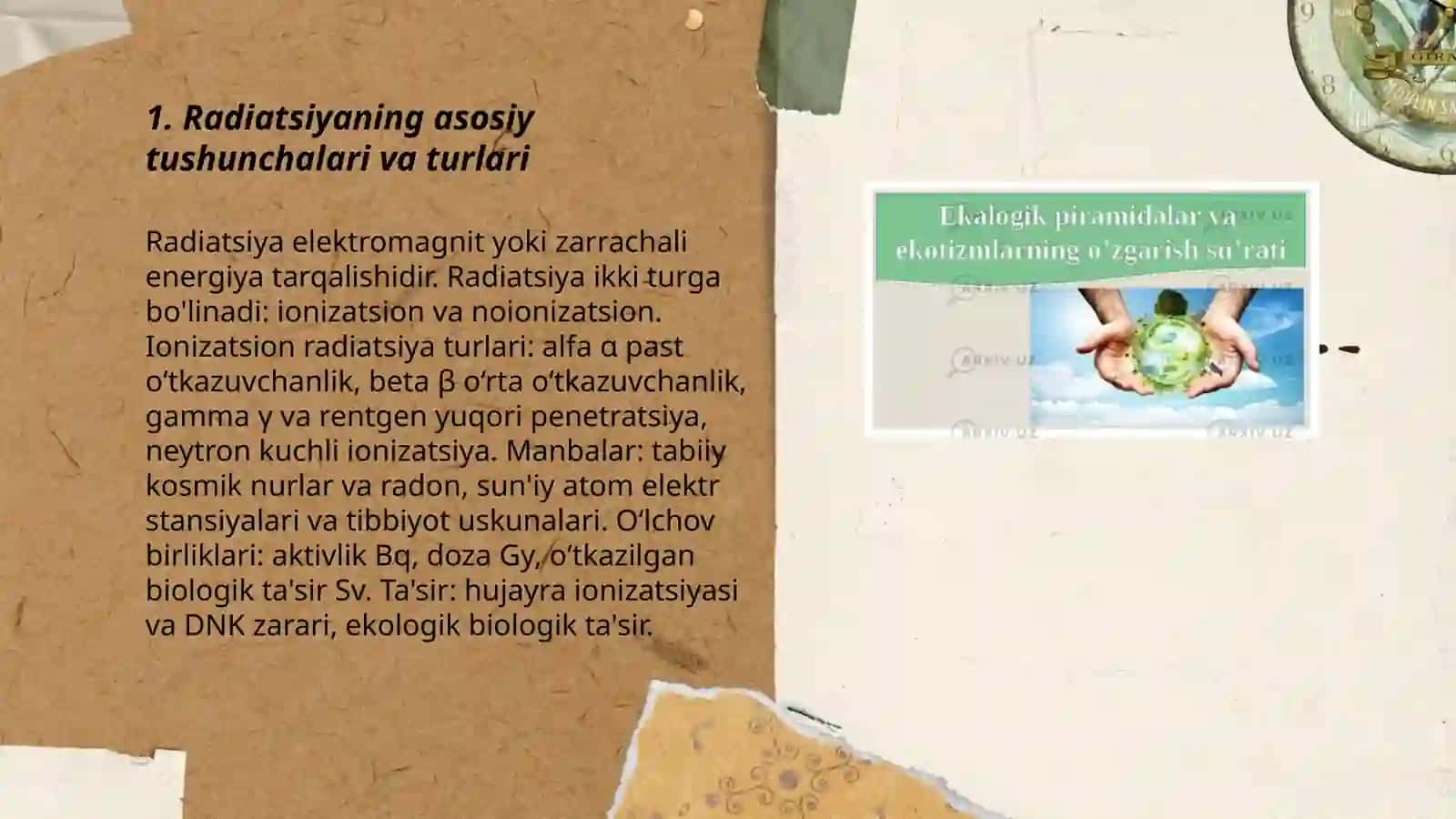Radiatsiya va uning ekalogik tasiri 3