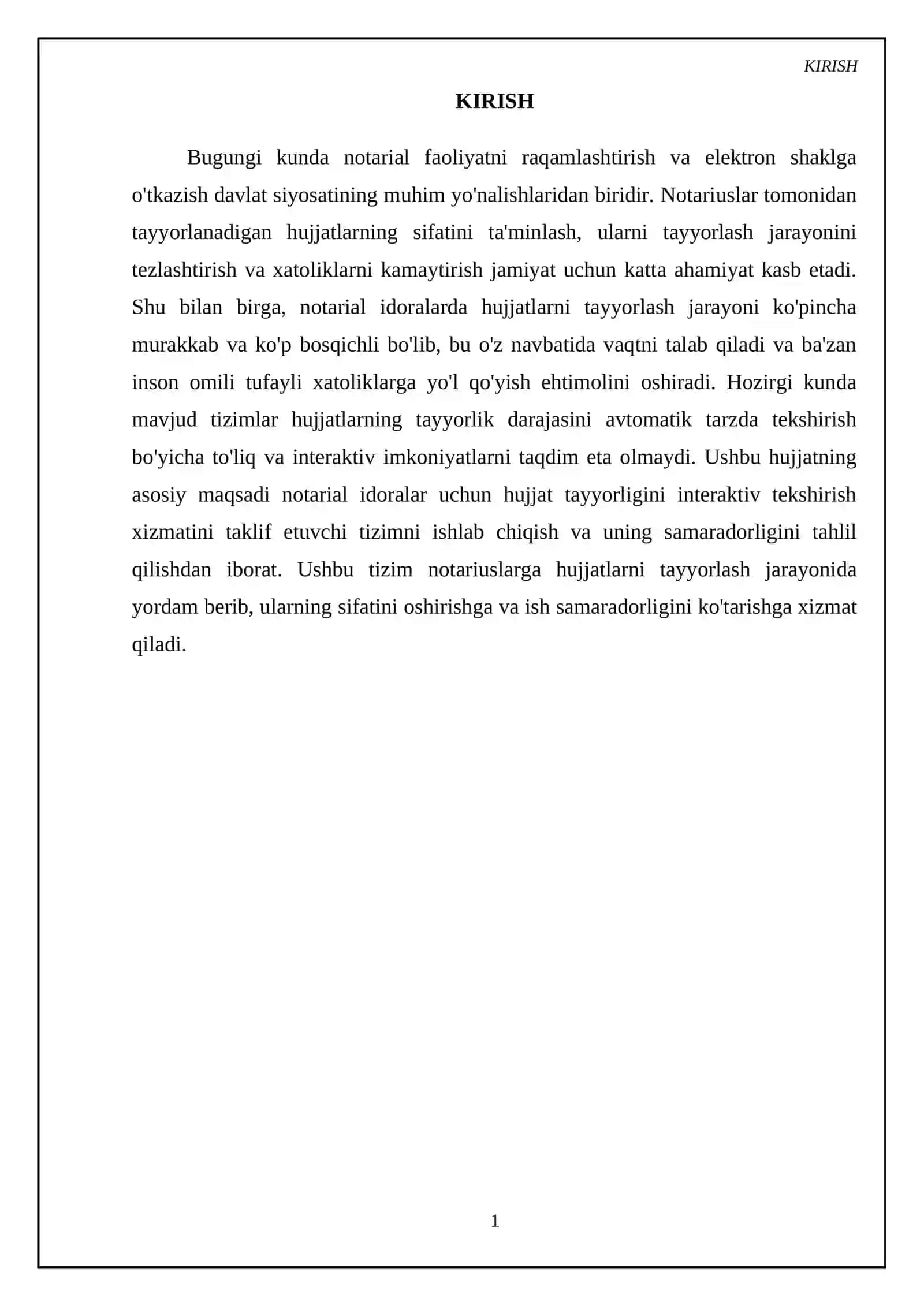 Notarial idora uchun tizim. Hujjat tayyor ekanini tekshirish interaktiv xizmat 3