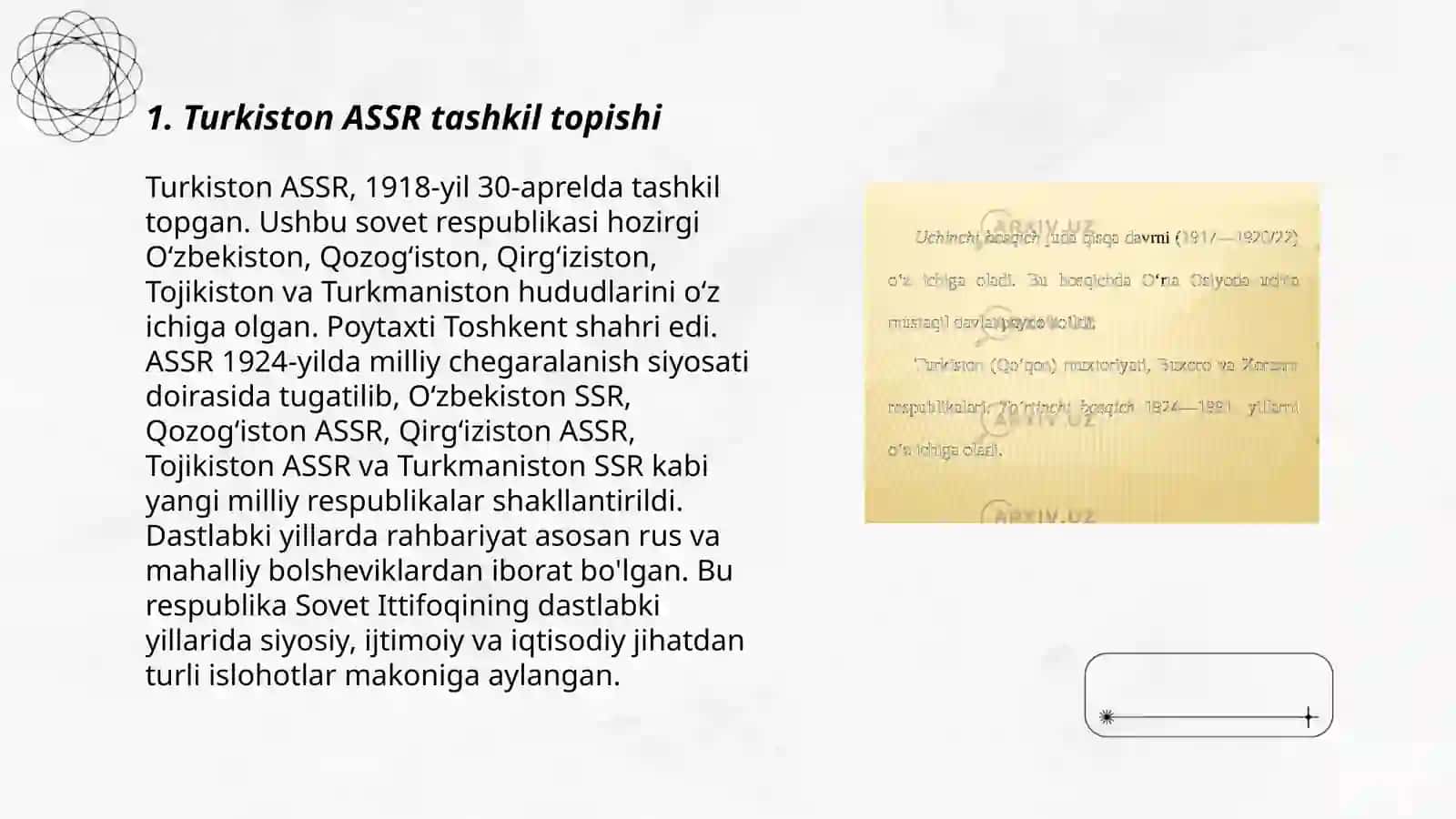 1920-1925yillar O'rta Osiyo tarixiy geografiyasi 3