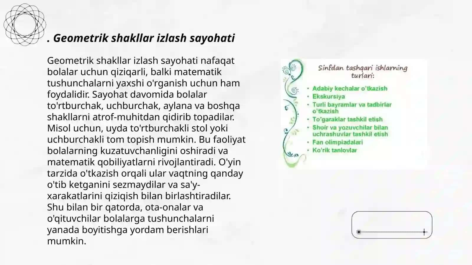 Boshlangich sinflarda matematikadan sinfdan tashqari ishlarni tashkil etish 3