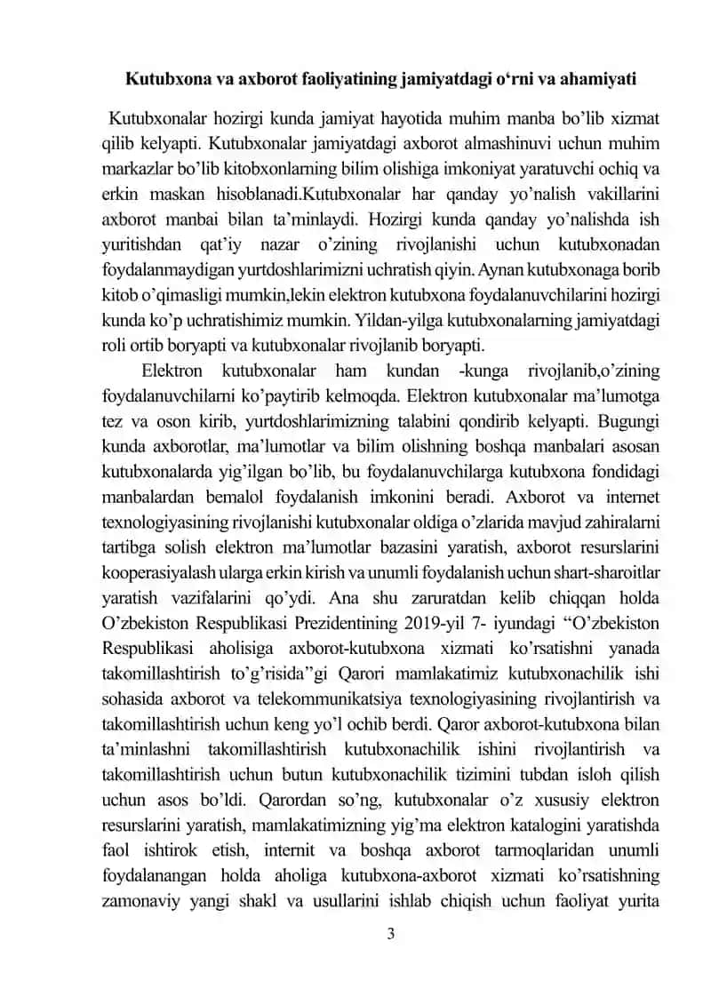 Kutubxona axborot faoliyatining me’yoriy-huquqiy asoslari 3