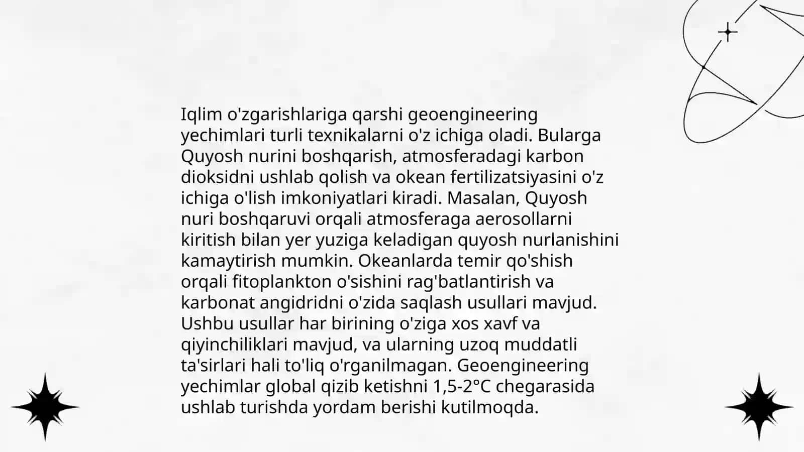 Iqlim O'zgarishlari sabablari, kuriladigan choralar 3