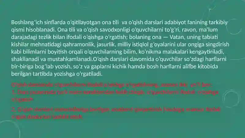 Ona tili va o‘qish savodxonligi fanini o‘qitish 3